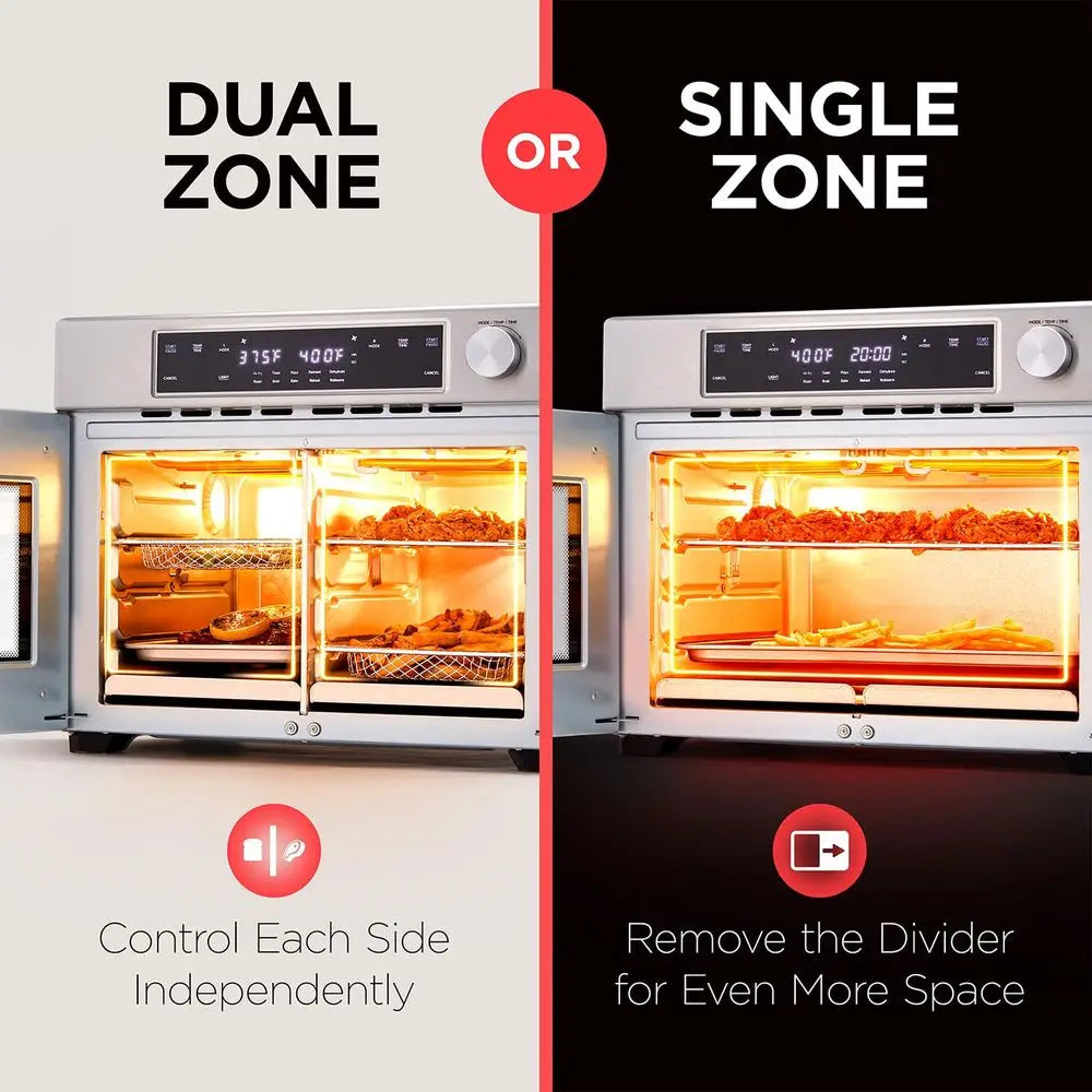 YTYIN Dual Zone Air Fryer Oven French Door Rotisserie Toaster