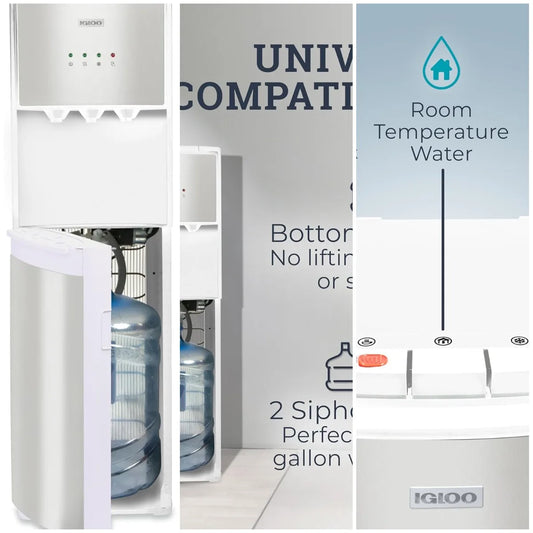 XMSJ Bottom Load Water Cooler Dispenser Hot Cold Water