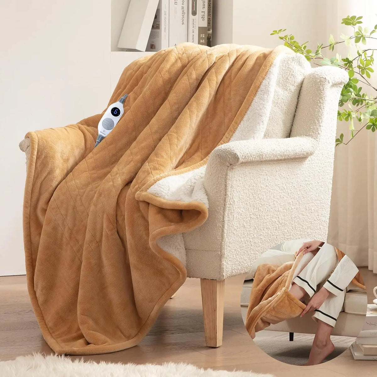 Westinghouse Ultra Soft Heated Blanket With Foot Pocket