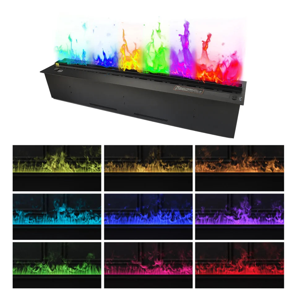 AFLYEVER 3D Atomizing Electric Fireplace Humidifier With Realistic Flame Effect
