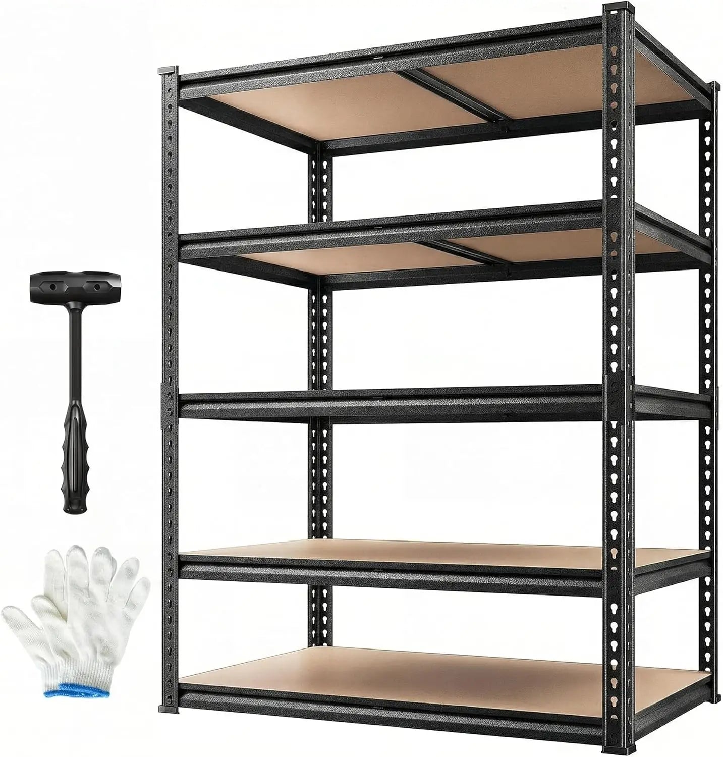 XMSJ 2400Lbs Heavy Duty Garage Shelving 5 Tier Unit