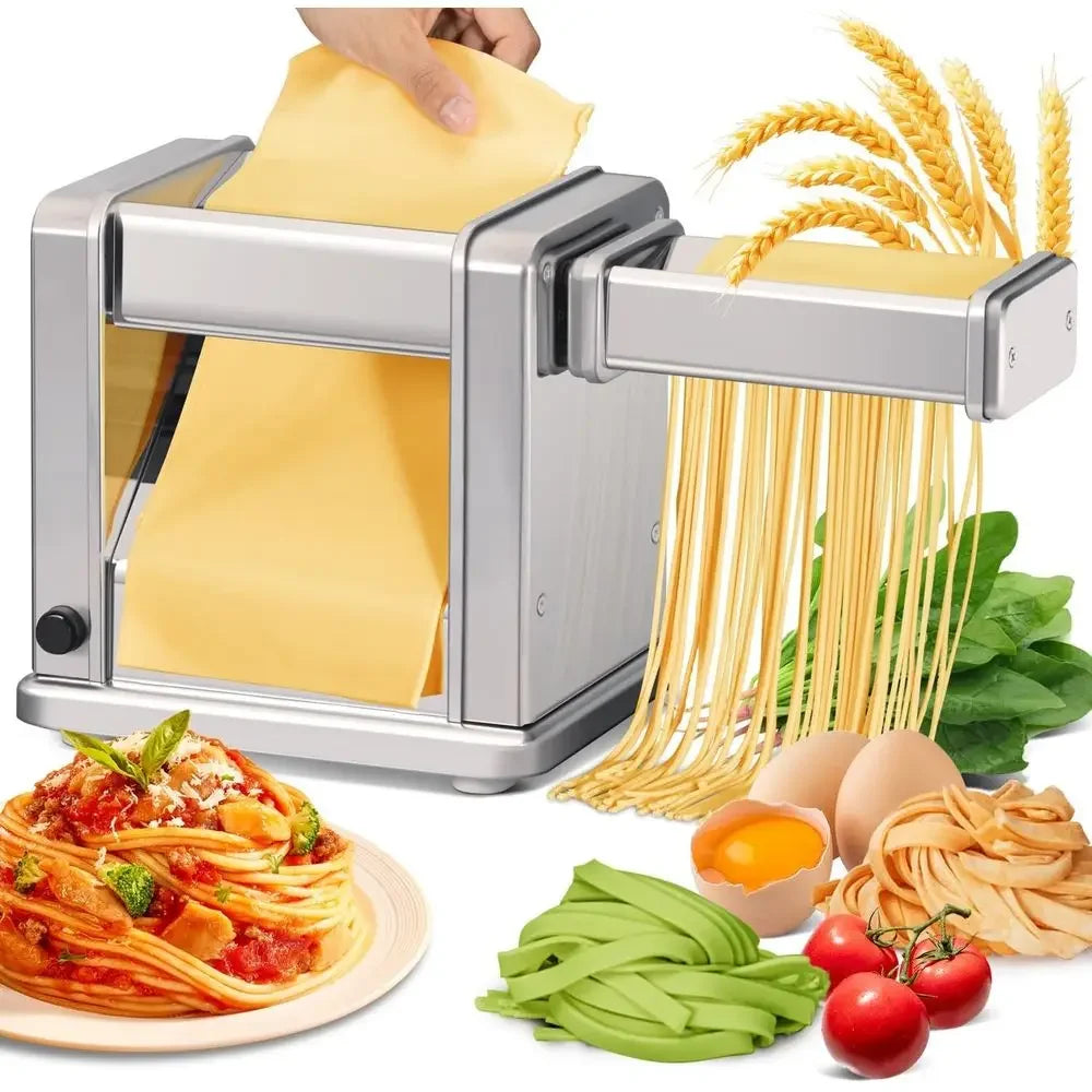 Automatic Electric Pasta Maker Stainless Steel Noodle Machine With Cutter