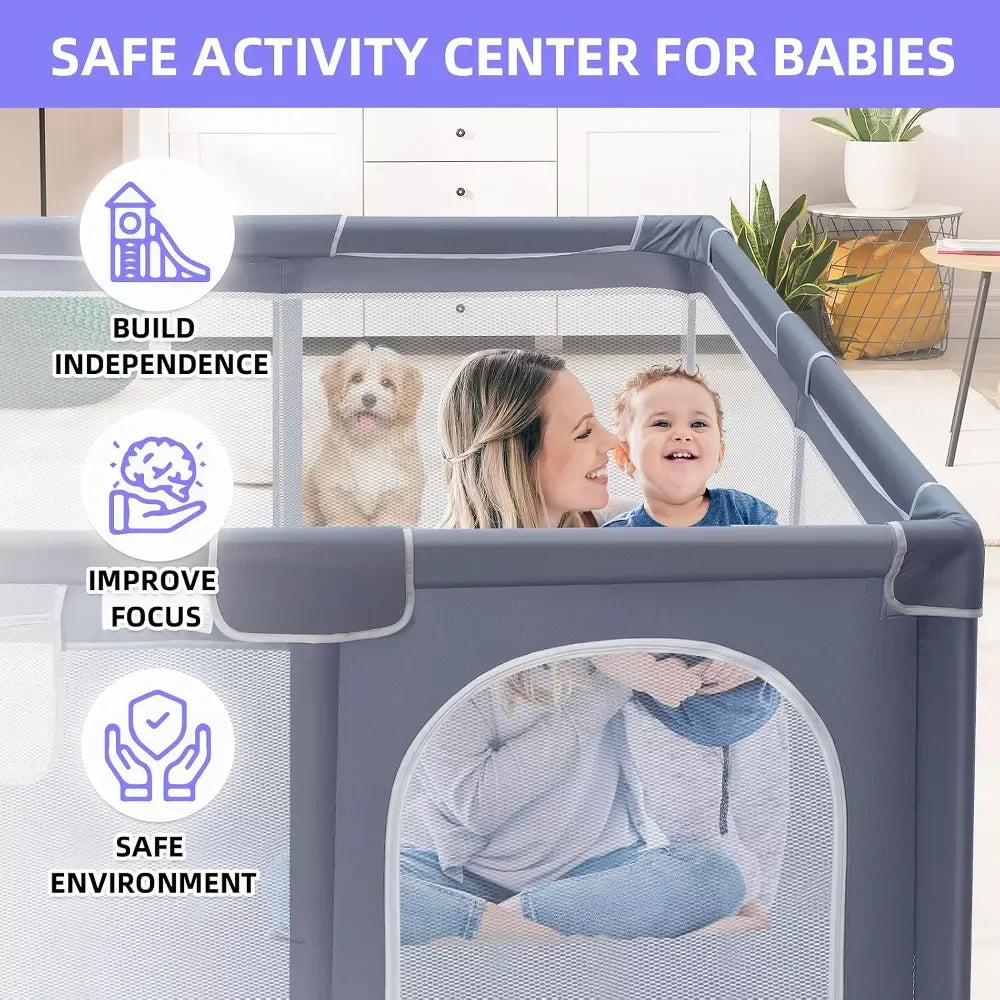 Foldable Baby Playpen Playground Safety Yard For Indoor Outdoor Use