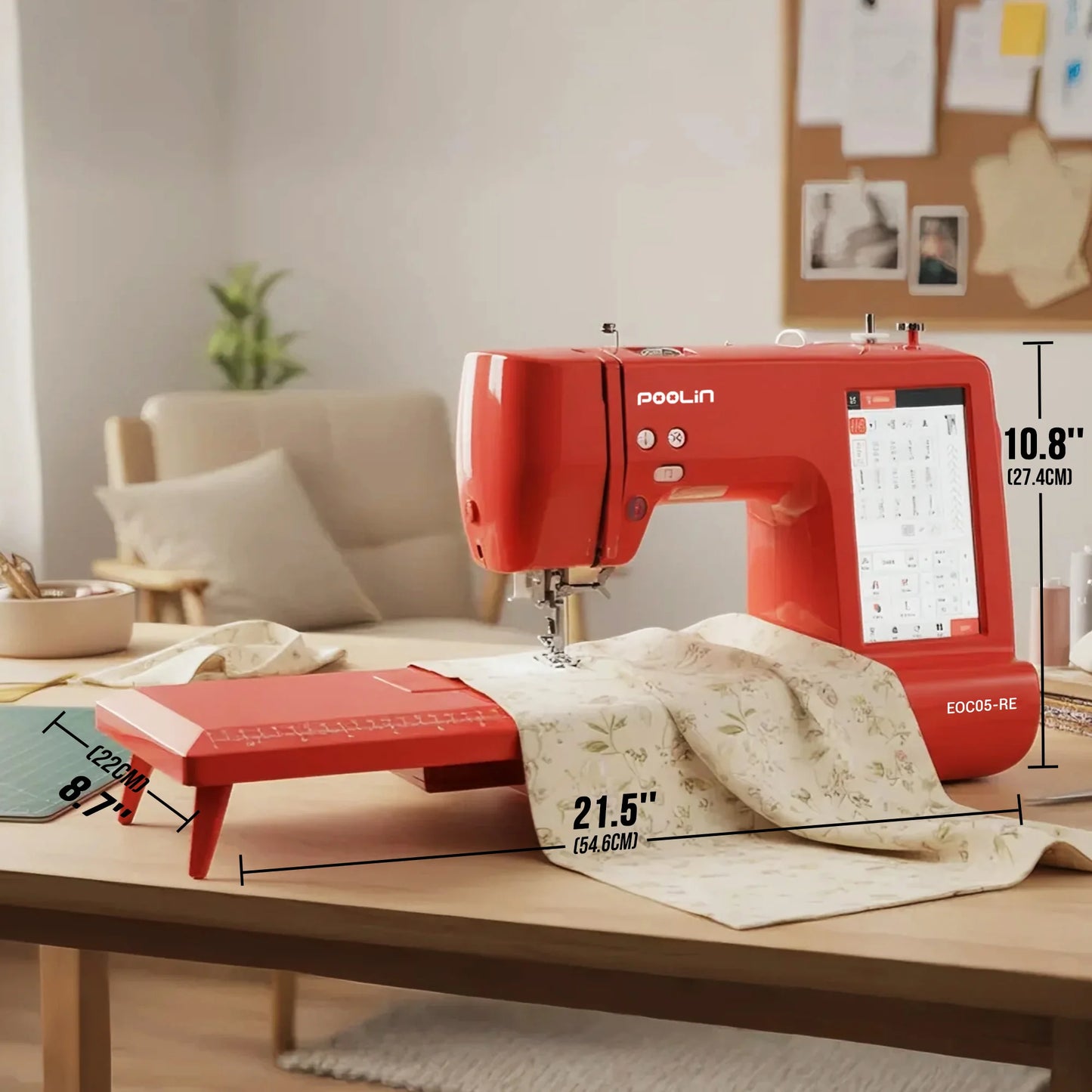 Poolin EOC05RE 2in1 Embroidery Sewing Machine For Beginners