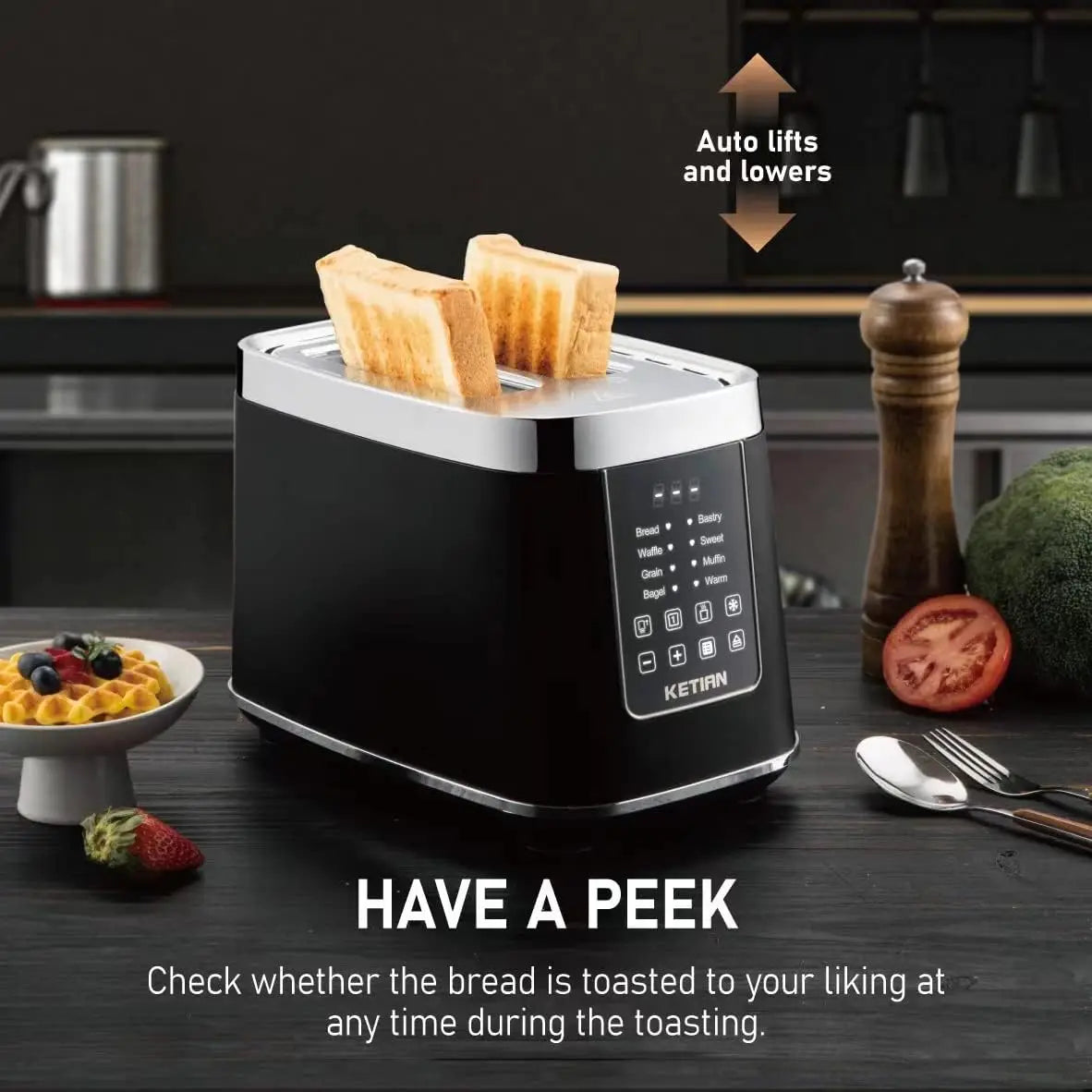 XMSJ Smart Toaster With Touchscreen 7 Bread Settings