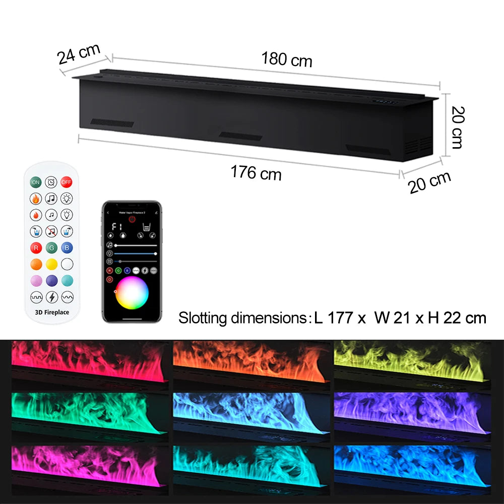 AFLYEVER Custom 3D Atomizing Fireplace Core TV Cabinet Humidifier