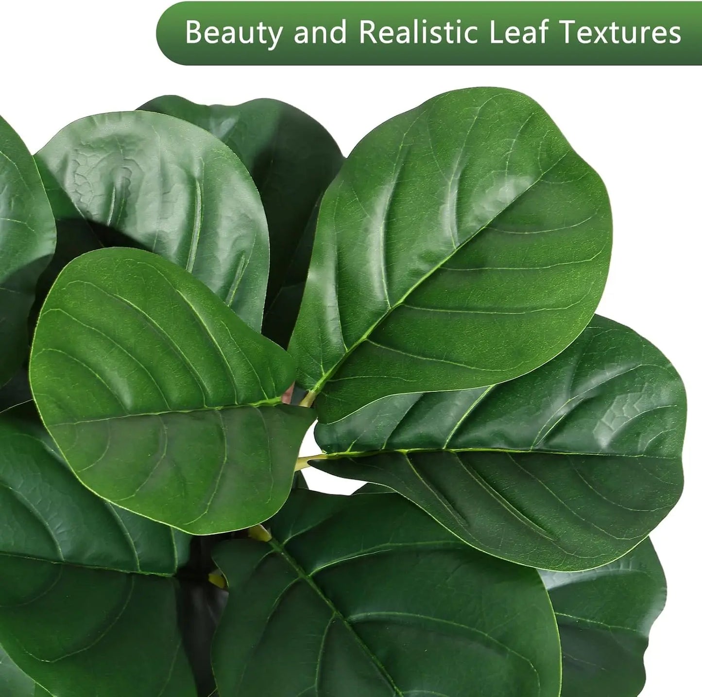 HiMISS Fiddle Leaf Fig Tree Artificial Ficus Lyrata In Planter
