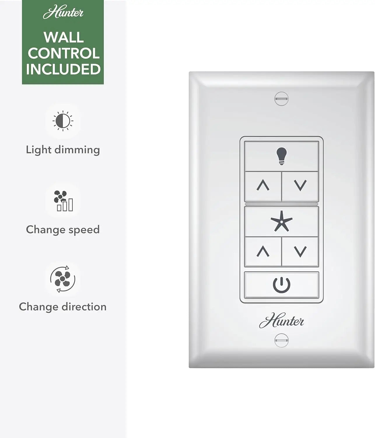 XMSJ Ceiling Fan With LED Light Wall Control Quiet Operation