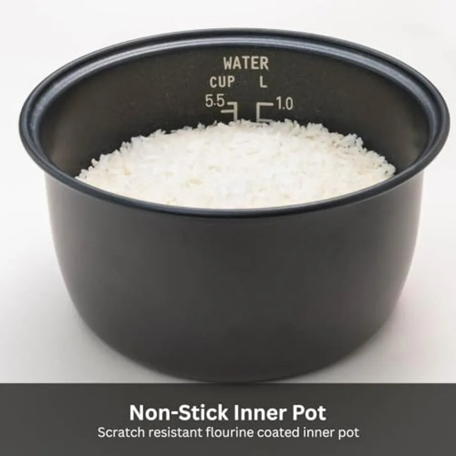 Nonstick Rice Cooker With Retractable Cord And Keep Warm Function