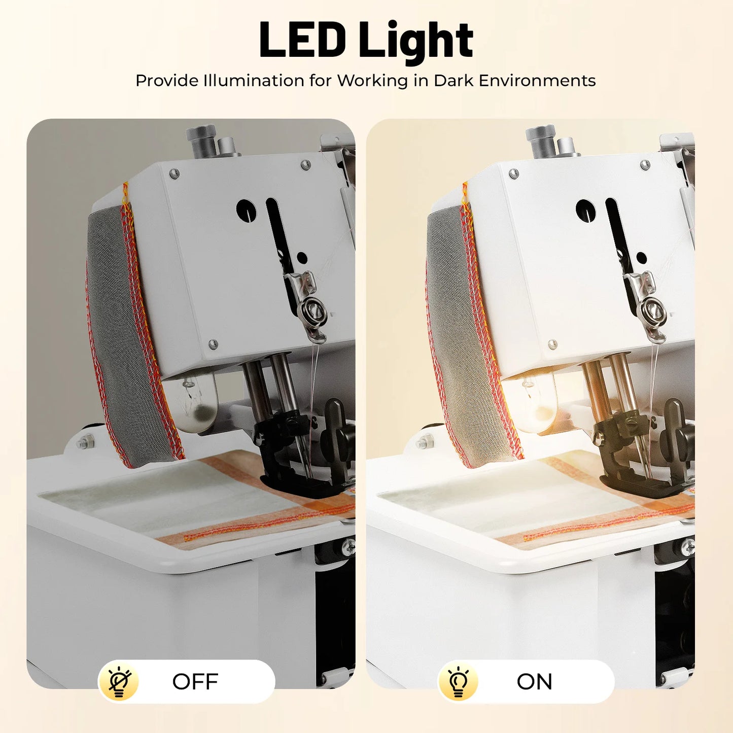 Four Thread Overlocking Sewing Machine For Cotton Silk Denim Fabrics