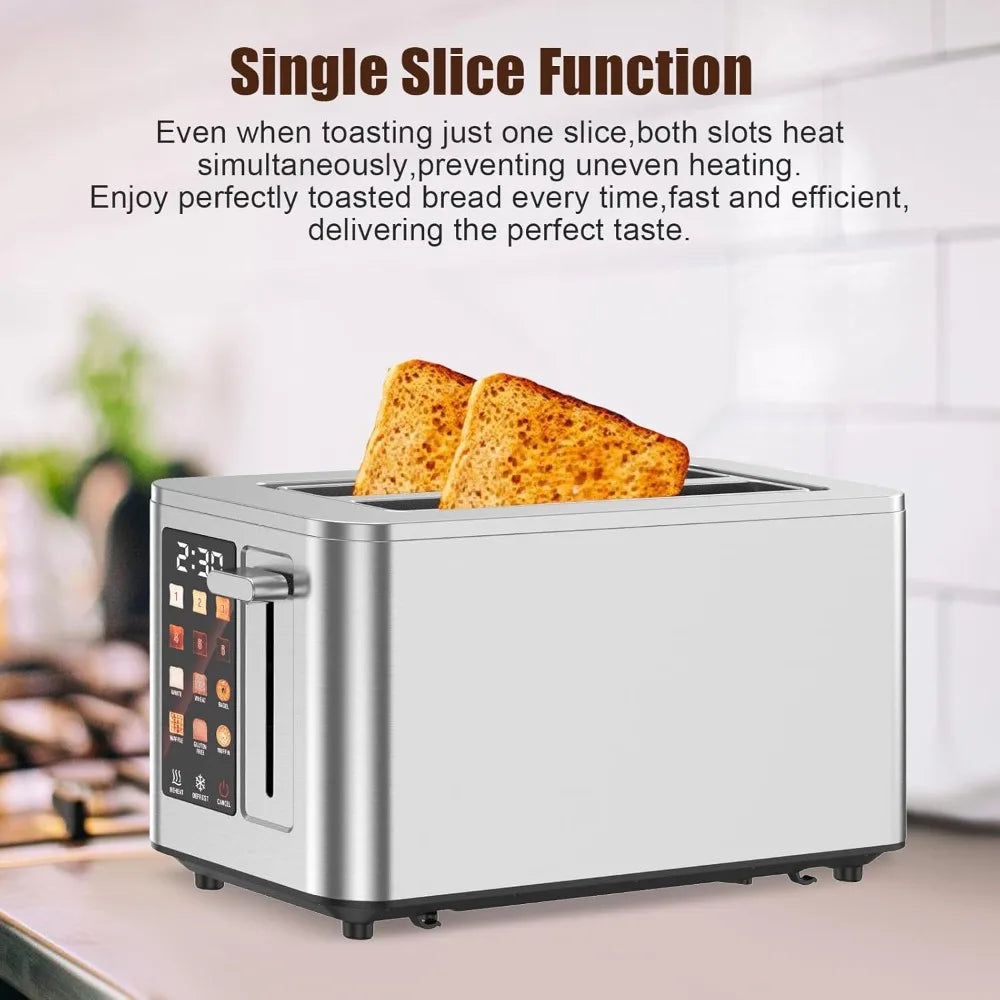 XMSJ 4 Slice Touch Screen Toaster With LCD Display