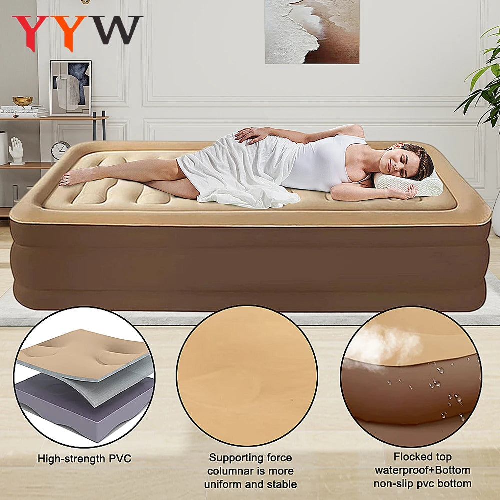Portable Inflatable Two Person Camping Air Mattress Bed