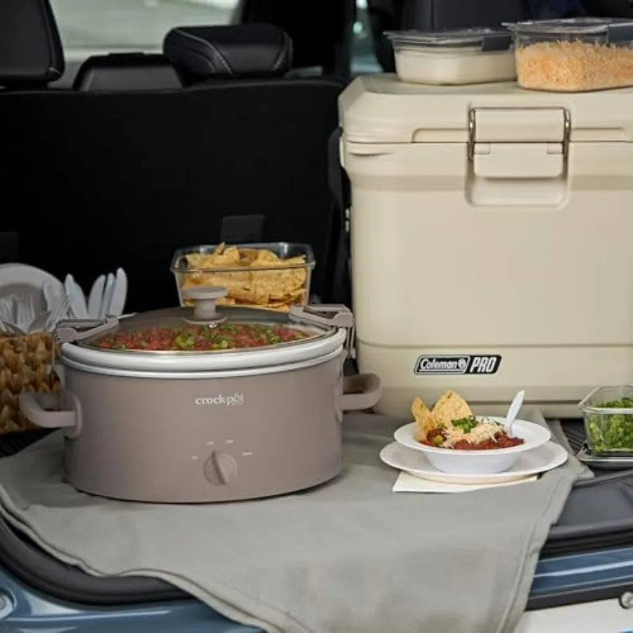 Programmable Kitchen Slow Cooker With Timer And Keep Warm Function