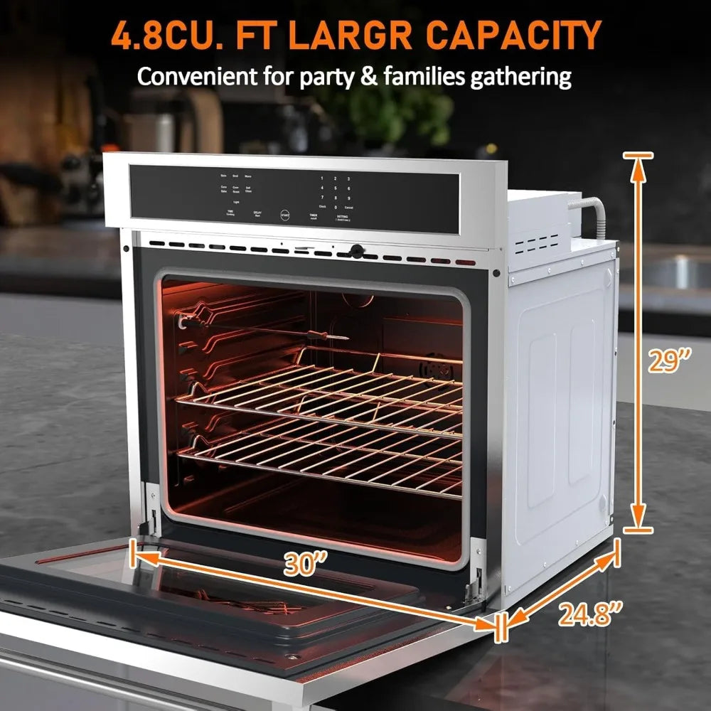 XMSJ Electric Wall Oven Convection 4.8 Cu.Ft Touch Control