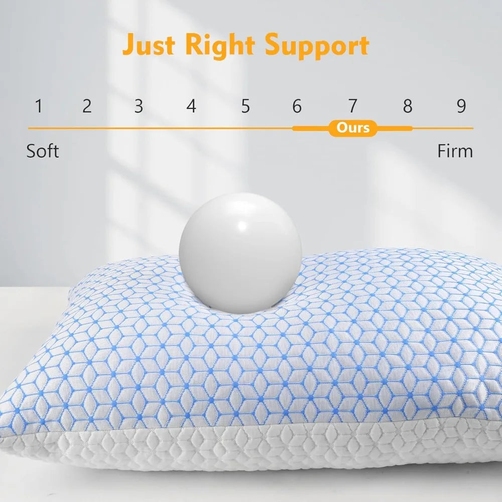 Love Attitude Shredded Memory Foam Pillows Cooling Set of 2