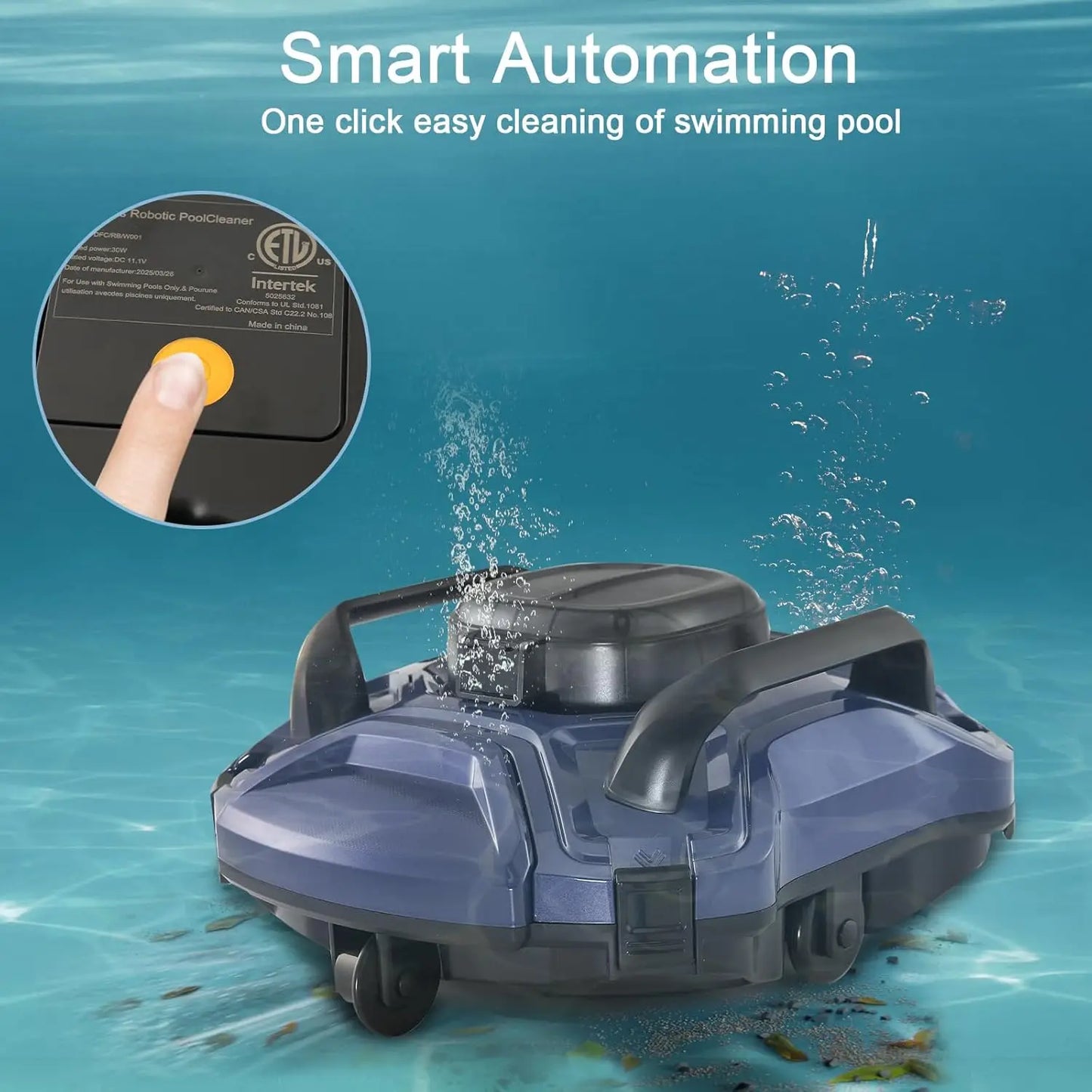 XMSJ Cordless Robotic Pool Cleaner For Above Ground Pools