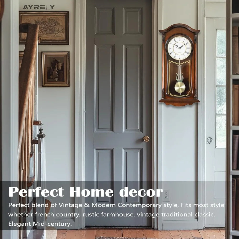 Analog Wall Clock With Hourly And Quarter Hour Chime