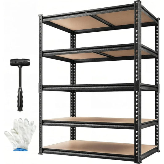 XMSJ 2400Lbs Heavy Duty Garage Shelving 5 Tier Unit