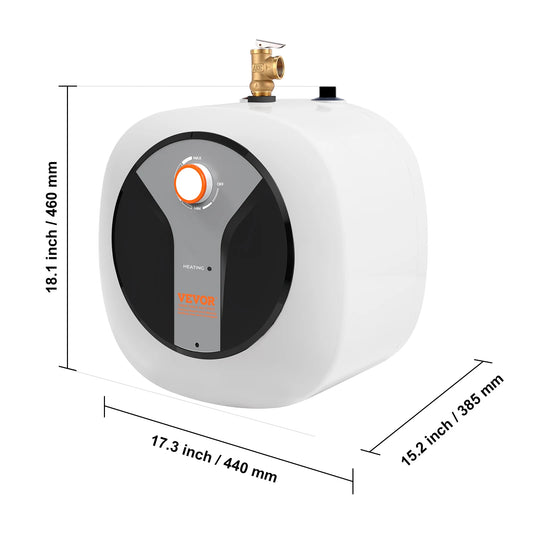 VEVOR Electric Mini Tank Water Heater 1440W For Kitchen