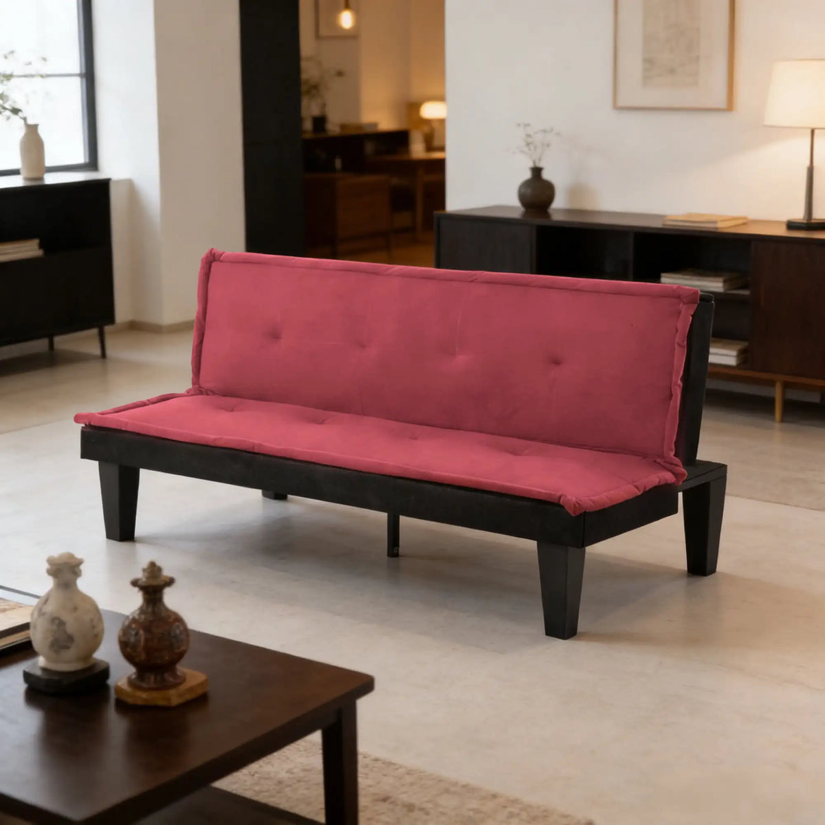 Gewnee Folding Futon Sofa Bed With Five Level Reclining Adjustment