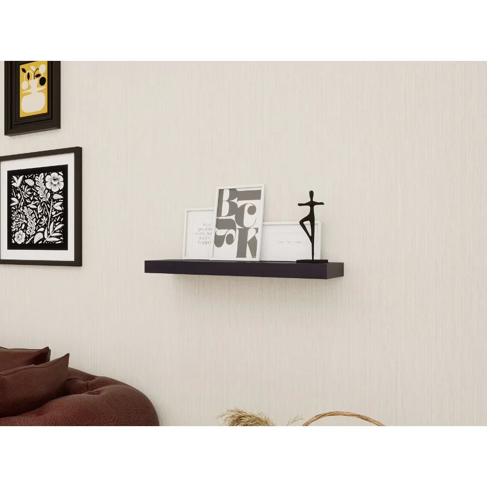 Wall Mounted Single Tier Wood Floating Shelf Mainstays