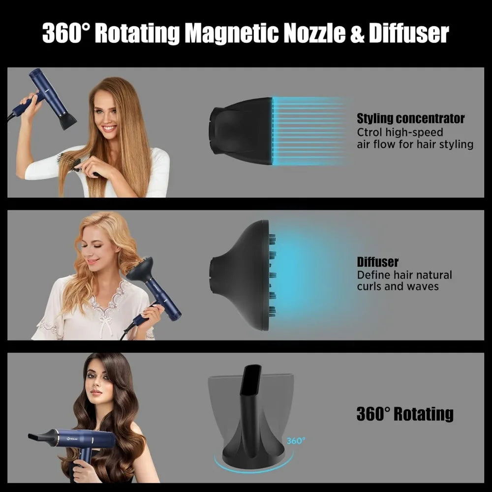 IG INGLAM Diffuser Hair Dryer With Brushless Motor And Negative Ion
