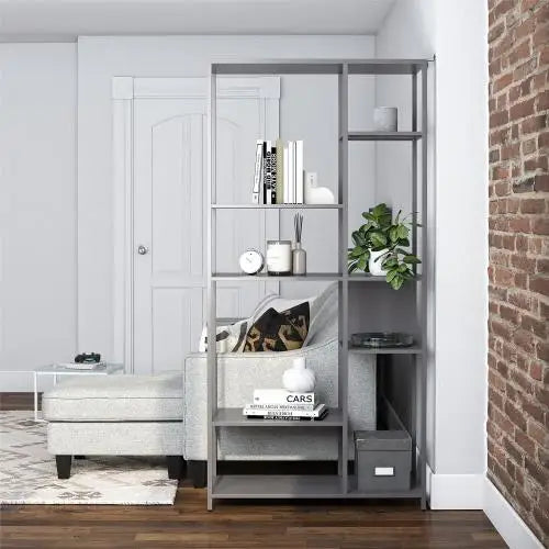 Metal Bookcase Room Divider For Living Room Modern Office Storage