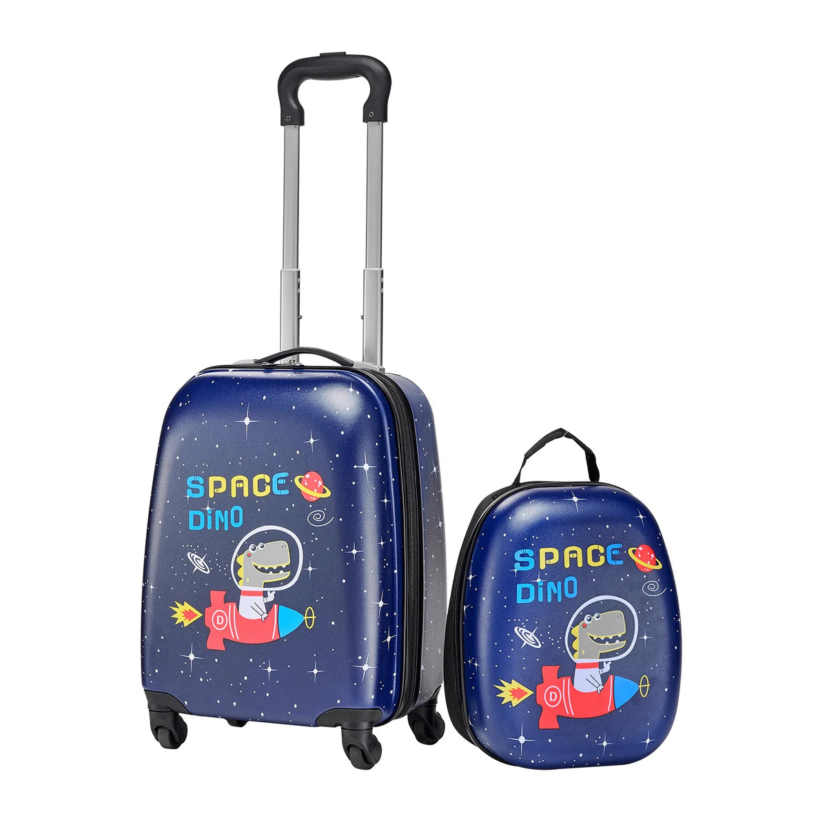 SucceBuy Kids Dinosaur Hard Shell Luggage Set With Backpack