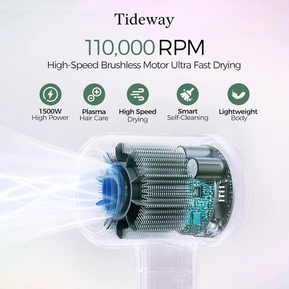 Tideway Professional Hair Dryer High Speed Ionic Magnetic Diffuser