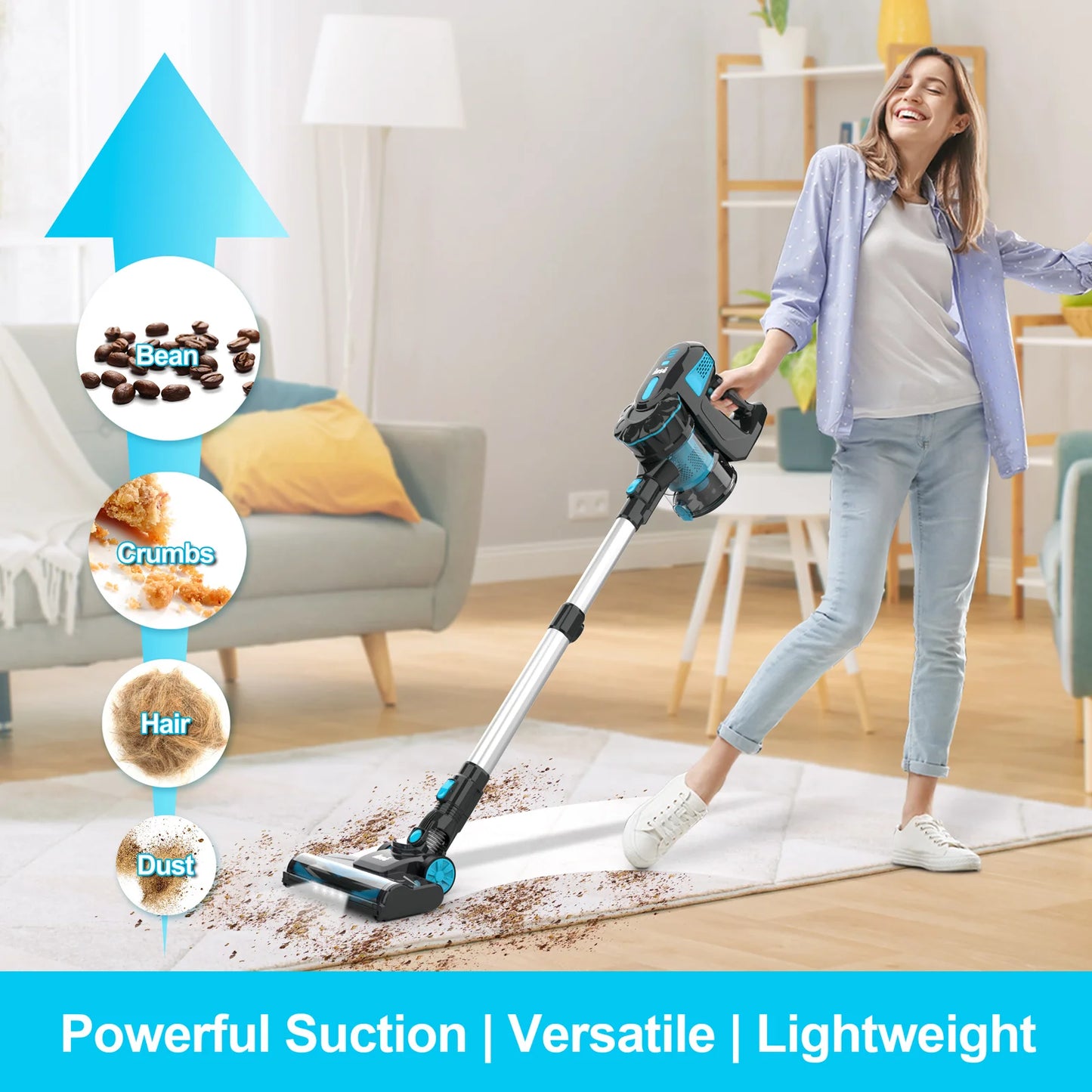 INSE V770 Cordless Vacuum Cleaner 20KPa 40min 6 In 1