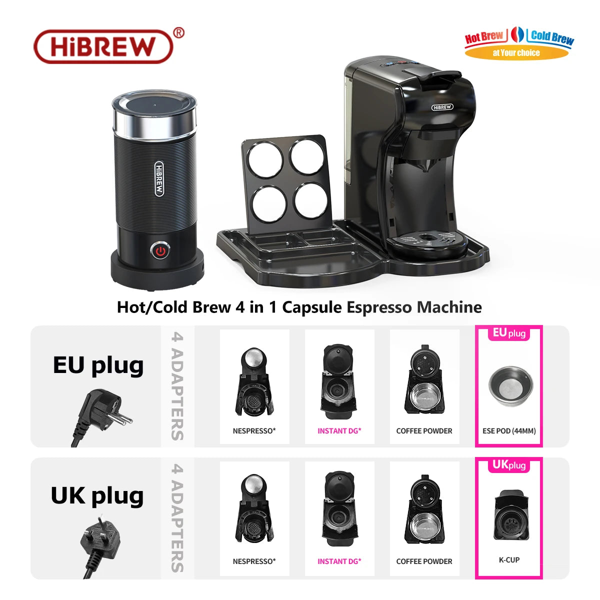 HiBREW Multi Capsule Espresso Maker With Hot And Cold Brewing