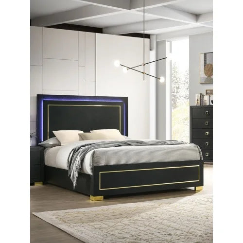 Contemporary 3Pc Bedroom Set With Bed And Nightstands