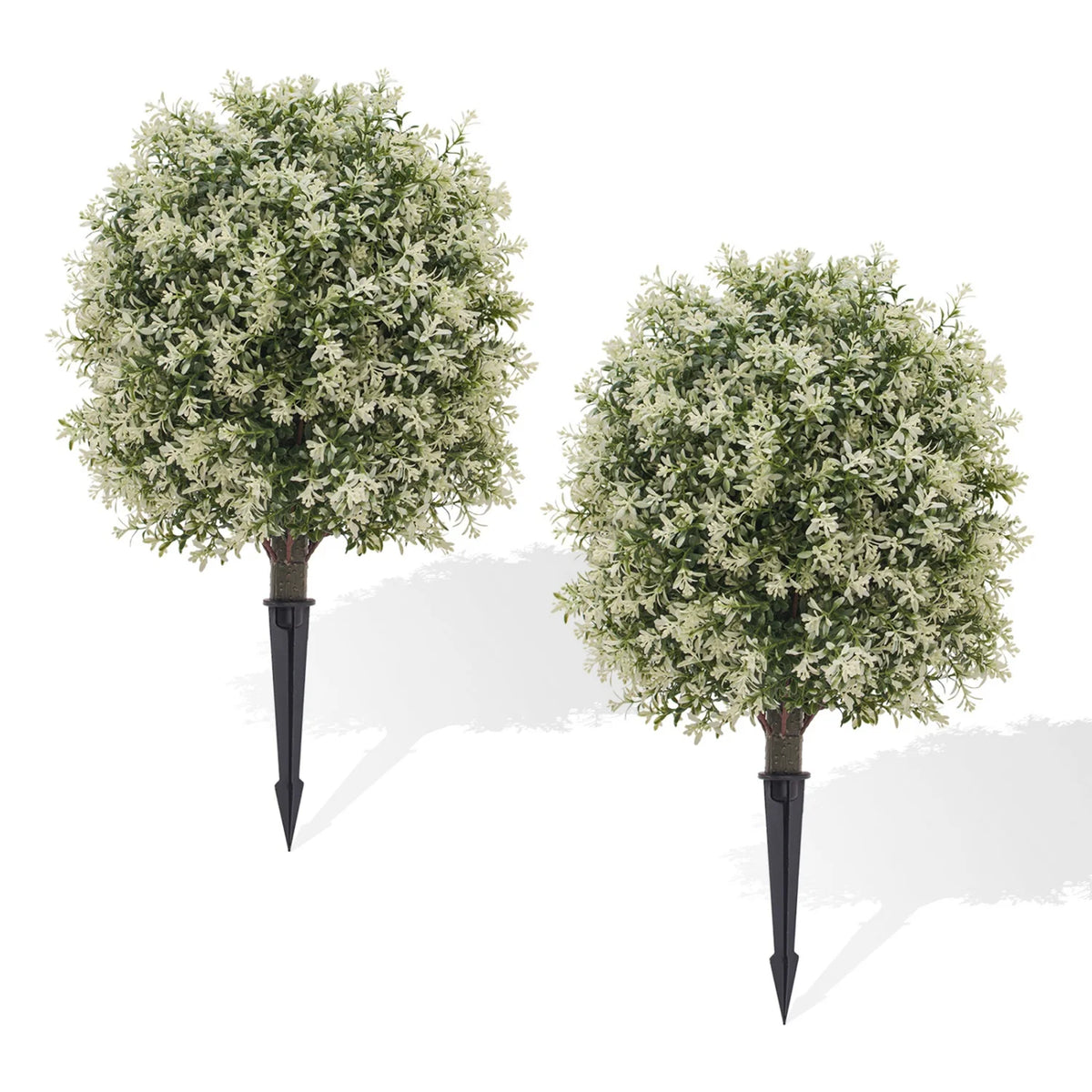 Artificial Boxwood Topiary Balls With Ground Spikes For Garden Decor