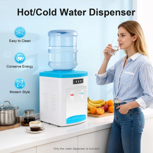 Tabletop Water Dispenser Hot and Cold Compact for Home Office Desk