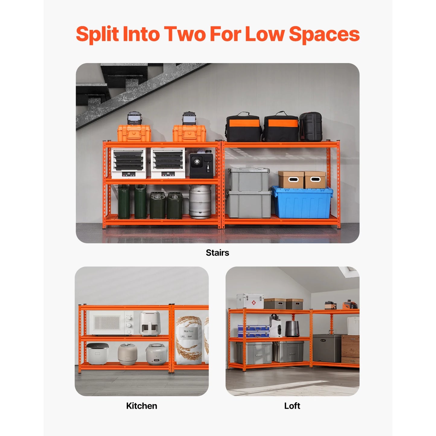Metal Garage Shelving Unit 5 Tier Adjustable Warehouse