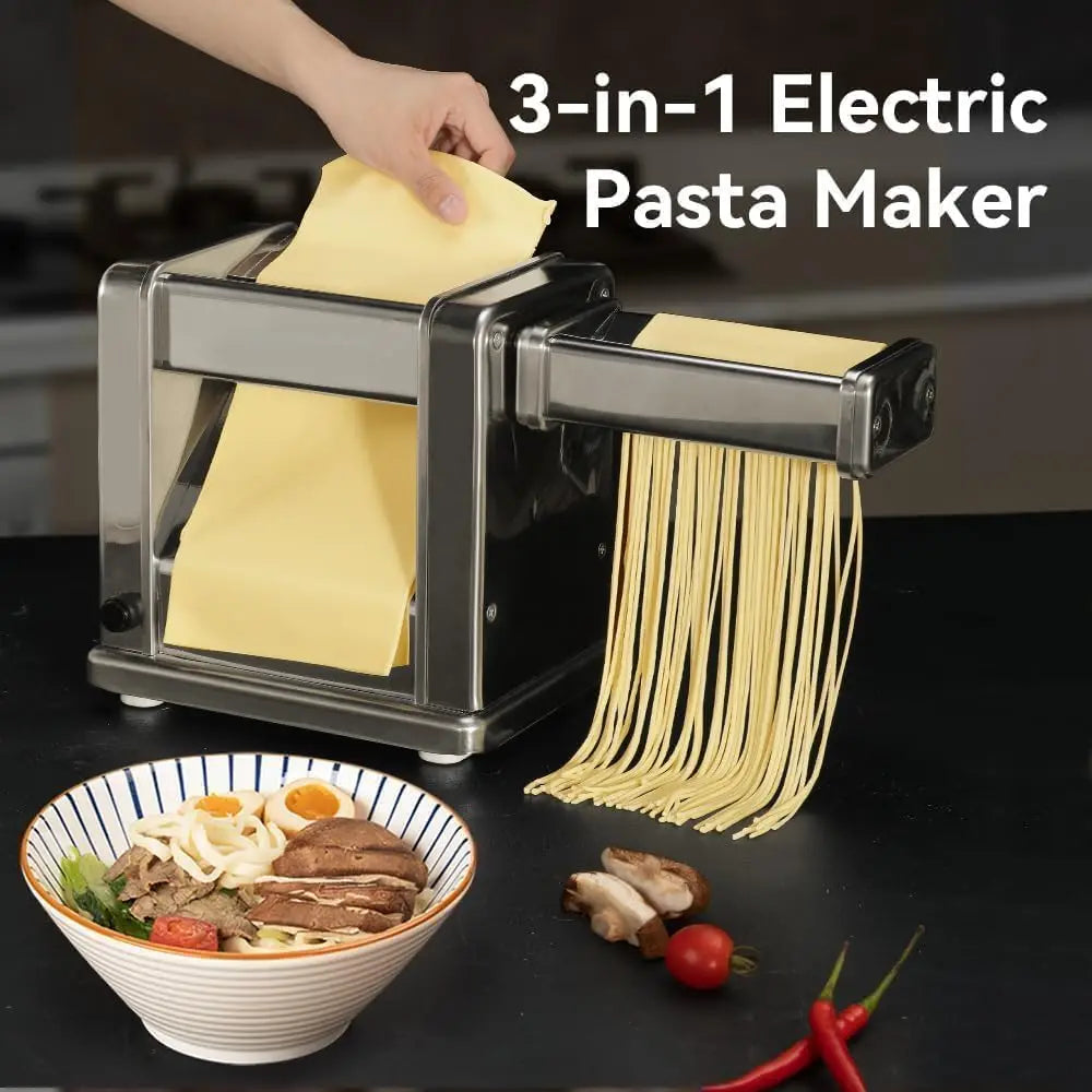 XMSJ Electric Pasta Maker Stainless Steel Noodle Machine With Roller