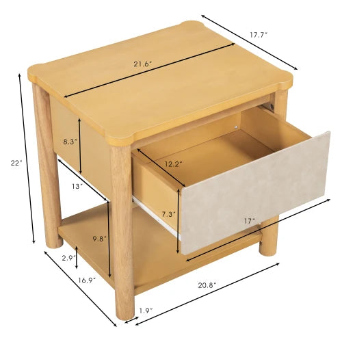 Modern Platform Bed Frame Set With Two Nightstands And Headboard