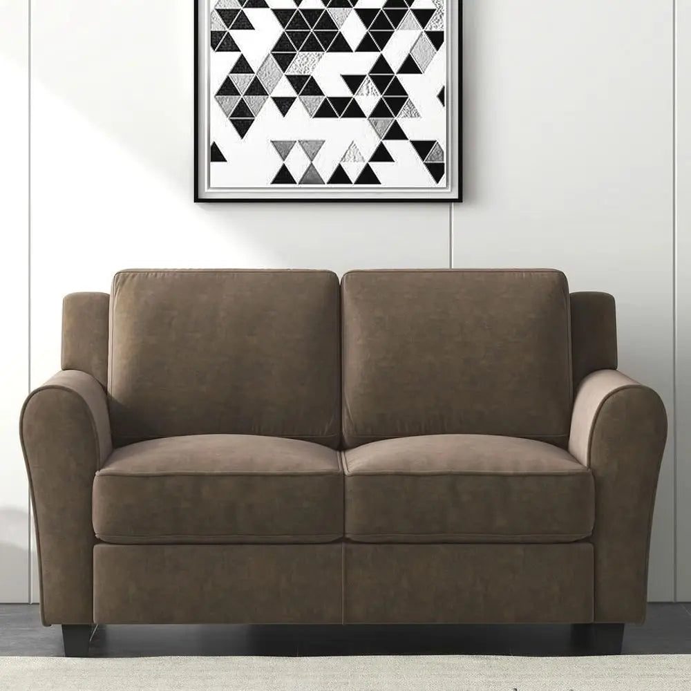 Modern Loveseat Sofa With Thick Cushions For Living Room Comfort