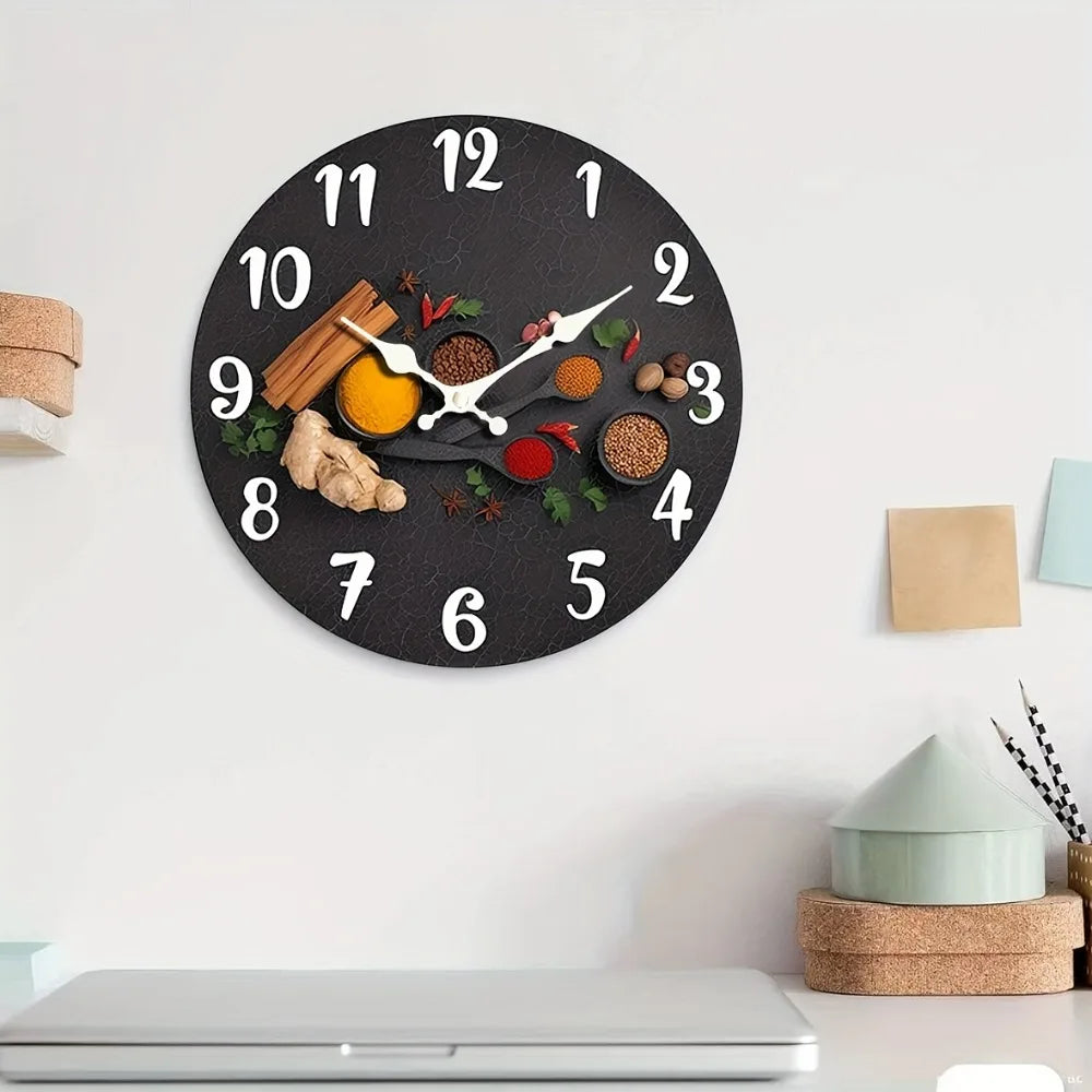 XMSJ Silent Round Wall Clock Digital NonTicking Design