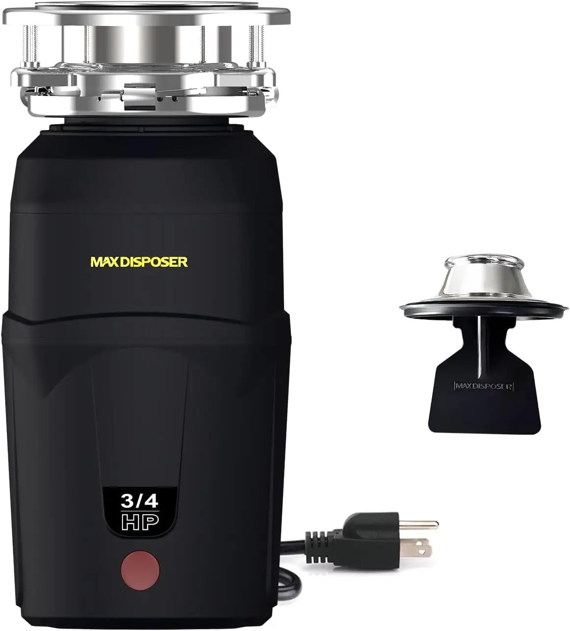 XMSJ 3/4 HP Garbage Disposal For Kitchen Sink Quiet With Power Cord