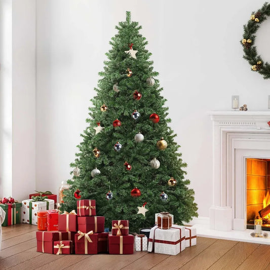 Uforic Artificial Spruce Christmas Tree 880 Branch Tips Foldable Base