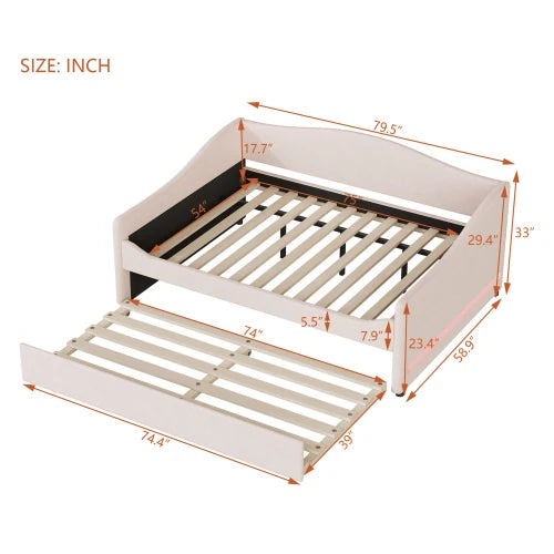 Sofa Bed With Sliding Mechanism For Living Room Furniture