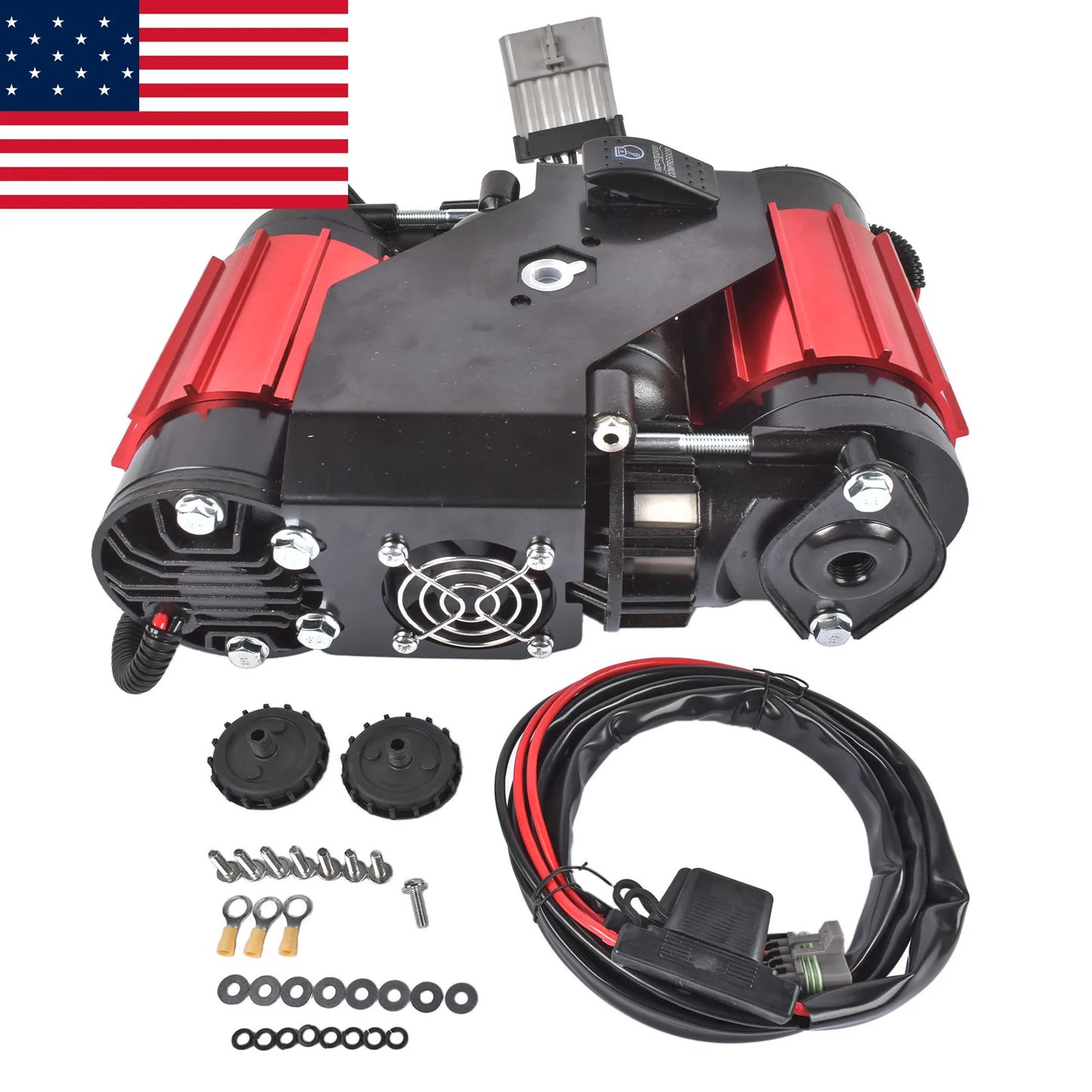 Twin Air Compressor For Inflating Tires On Rvs