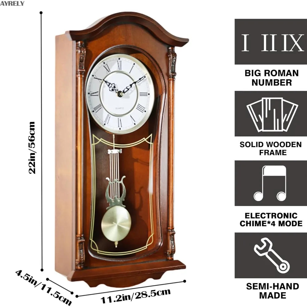 Analog Wall Clock With Hourly And Quarter Hour Chime