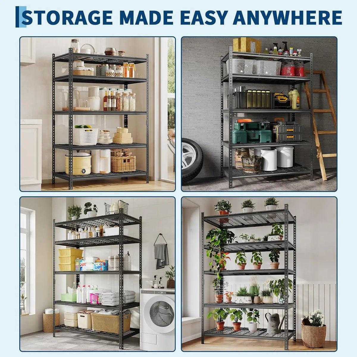 Twister Ck Heavy Duty Metal Storage Shelving For Garage