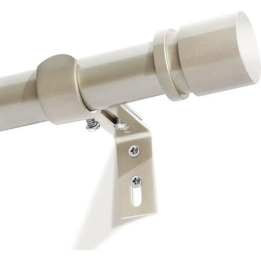 Adjustable Metal Curtain Rod With Aluminum Ends For Windows