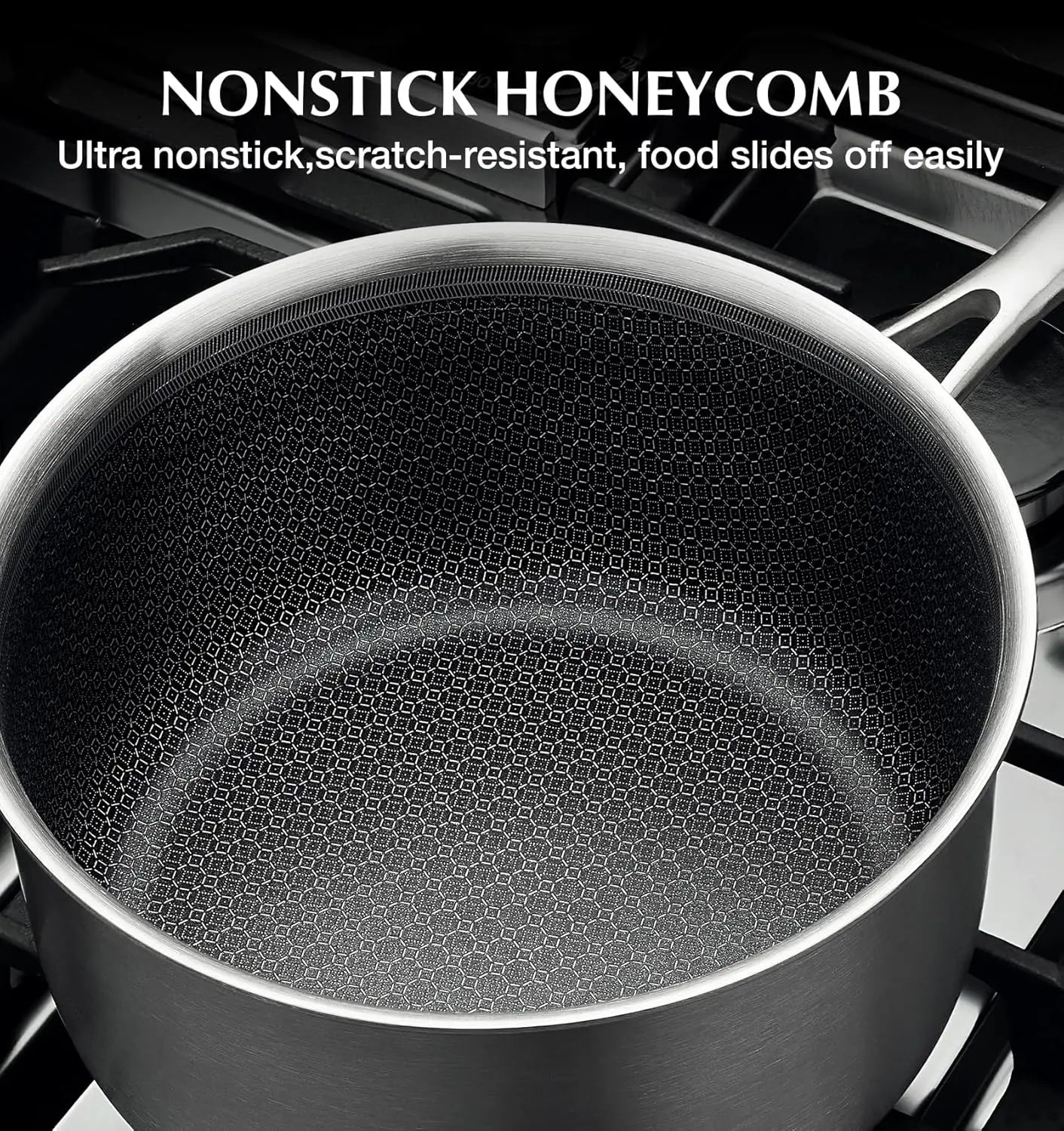 KOCH SYSTEME CS Hybrid Nonstick Tri Ply Stainless Saucepan Set
