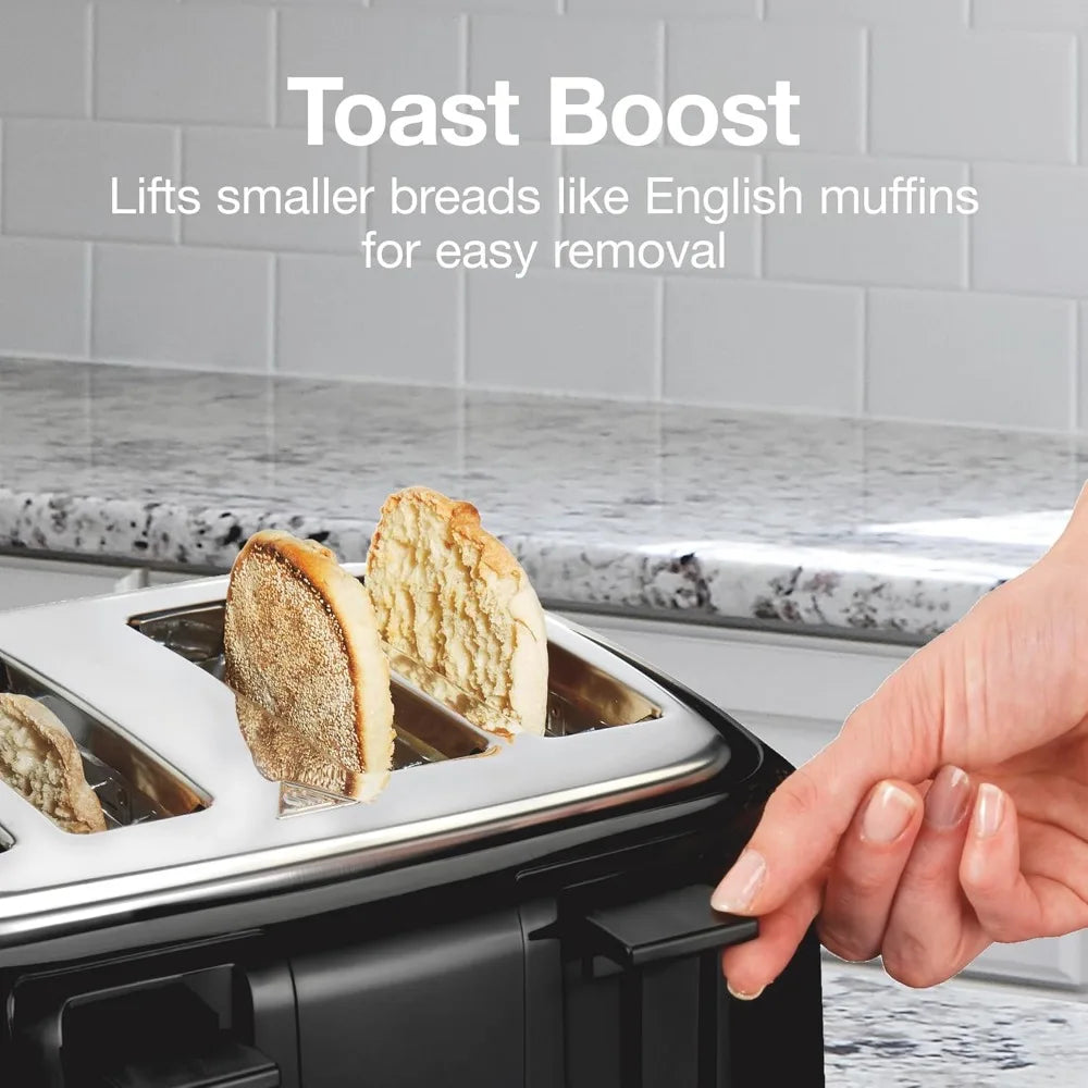 Four Slice Toaster With Extra Wide Slots Bagel Shade Selector