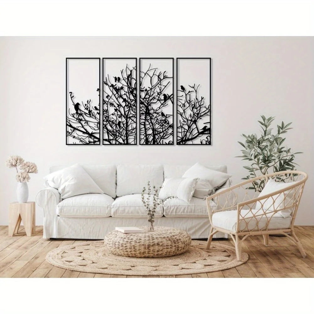 Metal Tree Of Life Wall Art Modern Minimalist Home Decor
