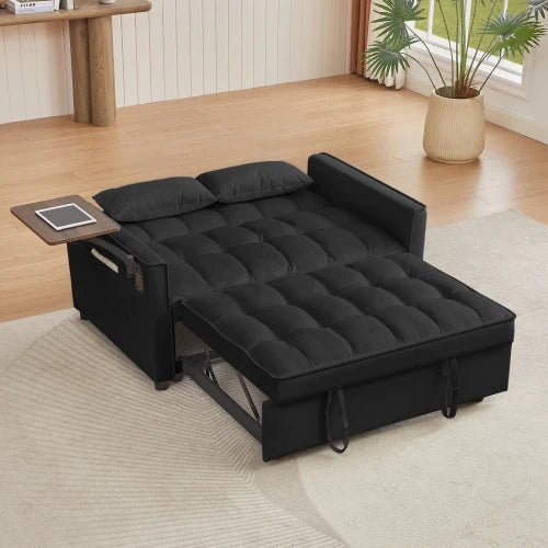 Contemporary Velvet Loveseat Sofa Bed For Living Room